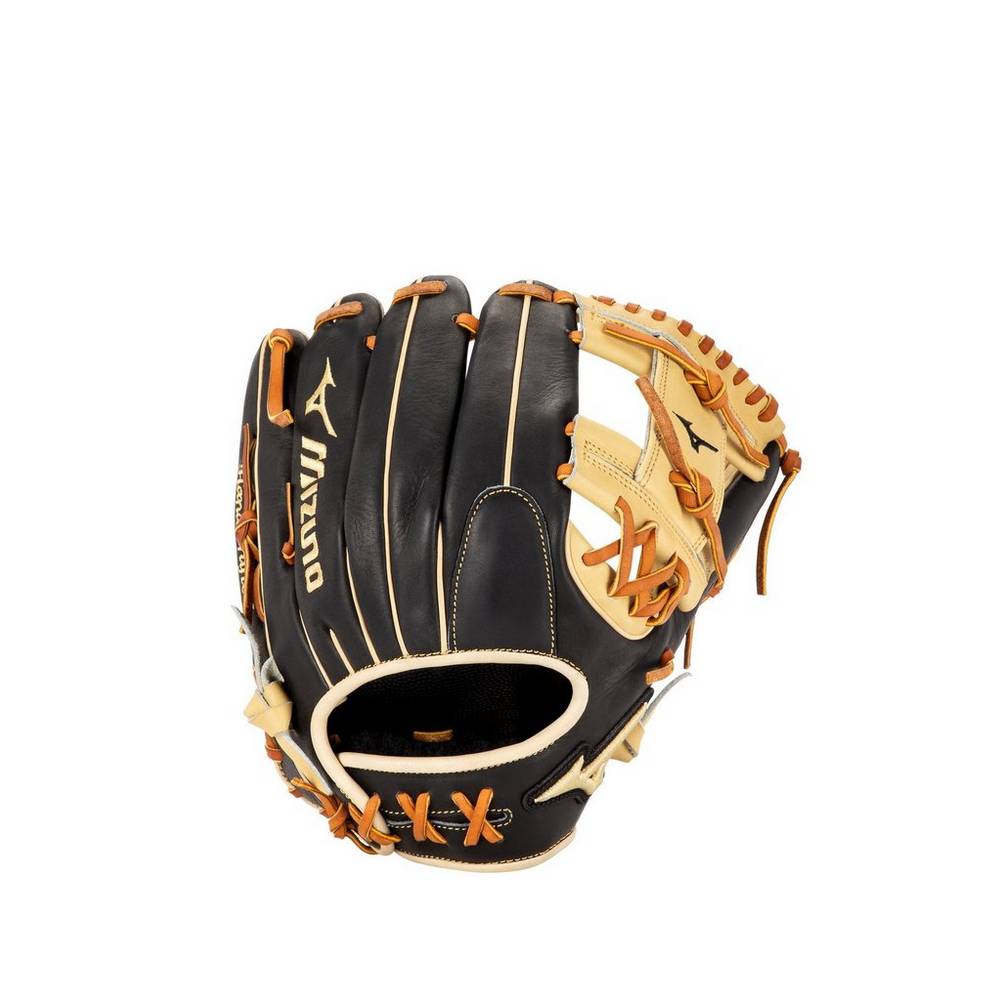Damske Rukavice Mizuno Pro Select Infield 11.75" - Deep Pocket Baseball Čierne/Hnede Vypredaj BLFI62